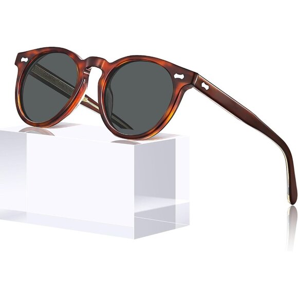 Retro Acetate Polarized Sunglasses for Men UV Protection Vintage